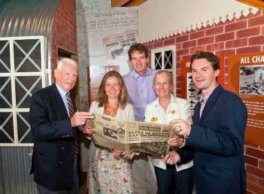 The opening of the New Forest Remembers World War II exhibit at the New Forest Centre in Lyndhurst (from l-r) New Forest National Park Authority (NFNPA) chairman Julian Johnson, NFNPA chief executive Alison Barnes, historian and TV presenter Dan Snow, New Forest Centre trustees chairman Mary Montagu-Scott & New Forest Remembers World War II project manager James Brown